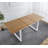 Square Extendable Dining Table with metal leg-222326673