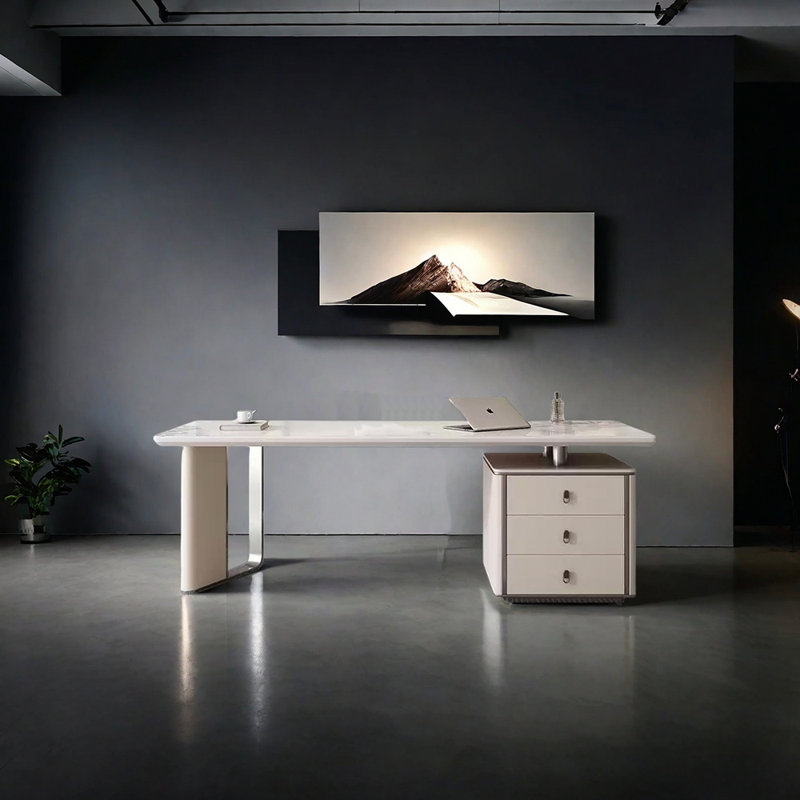 Degroot, H 29,53 po x l 55,12 po x P 27,56 po, Gris / Blanc