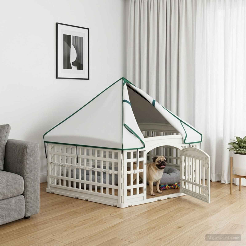 Dog Playpen, 112cm H x 177.5cm W x 154.5cm D