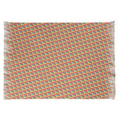 Jaune/rouge écailles Tapis décoratif