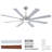 Modern 62" 8-Blade Windmill Indoor Brushed Nickel Ceiling Fan With LED Lights, Remote Control and Quiet DC Motor-1425338758-1425338760