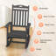 Chaise berçante d'extérieur en plastique surdimensionnée toutes saisons Adirondack-117802447