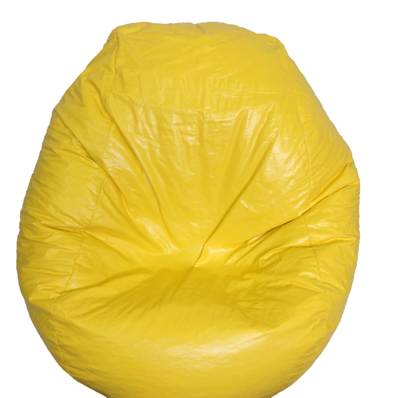 Fauteuil à billes moyen moyen en similicuir, Jaune