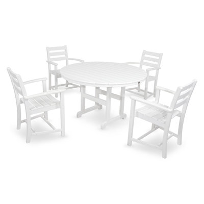 Monterey Bay 5-Piece Round Dining Set -  Trex Outdoor Furniture, TXS101-1-CW