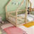 House-Shaped Floor Bed With Fence, Guardrails-1607430062-1607430051