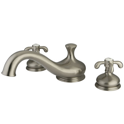 Kingston Brass French Country Two-Handle 3-Hole Deck Mount Roman Tub Faucet