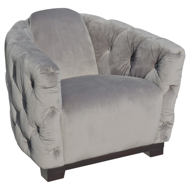 Upholstered Armchair, Grey