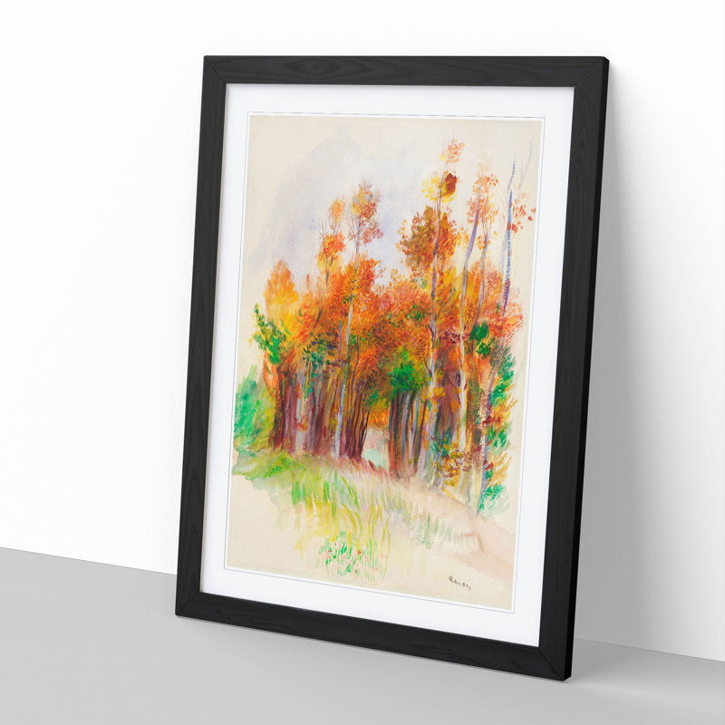 Grove of Trees by Pierre-Auguste Renoir - Framed Print, 48cm H x 36cm W x 2cm D, Black Framed