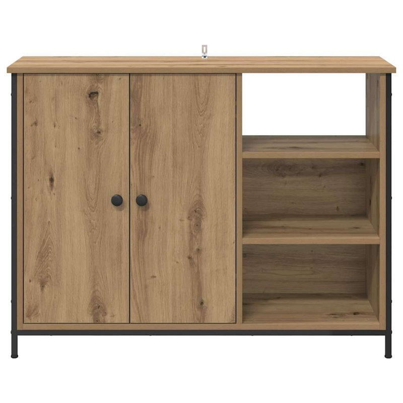  Sideboard Artisan Oak 100 X 33 X 75 Cm Engineered Wood, Artisan Oak