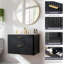 Ensemble de meuble-lavabo simple 24 po avec lavabo en céramique-2034822512-2034822515