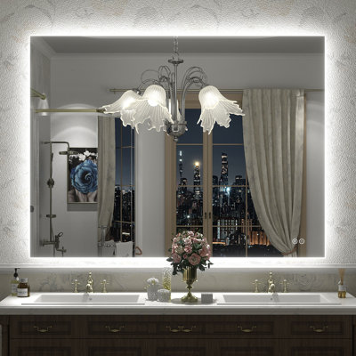 Wayfair Basics® UL Certified LED Anti-Fog Tempered Glass Bathroom/Vanity Mirror with 3-Year Warranty