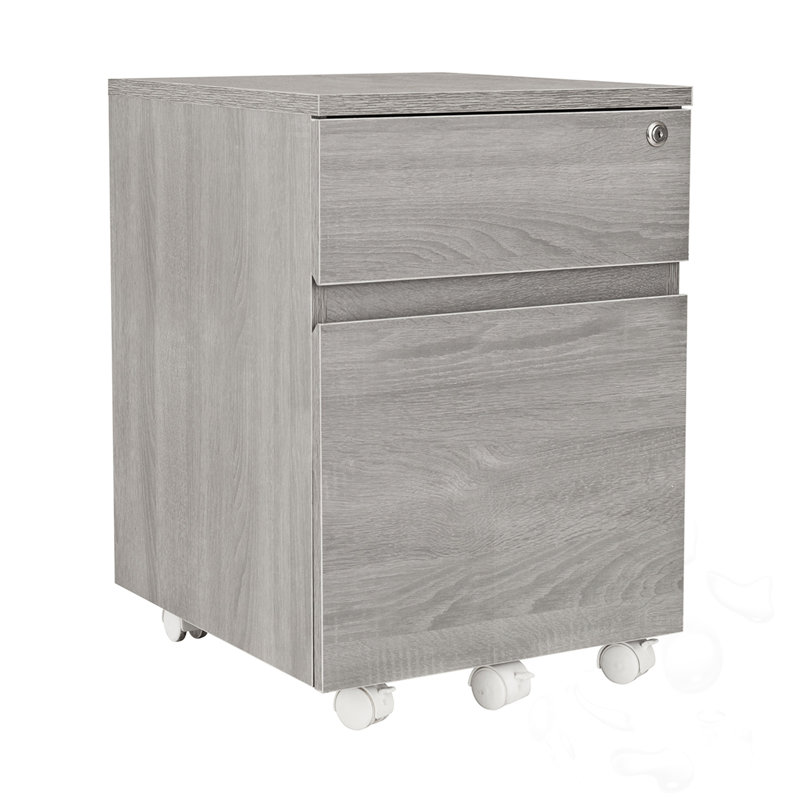 Rolling Office Cabinet with Lock and Drawers
