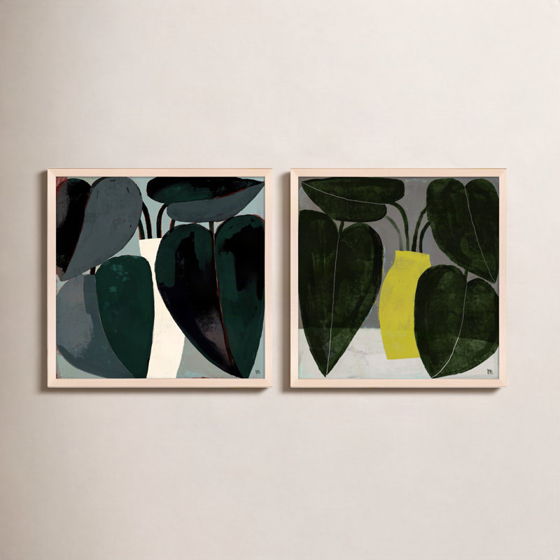 Plant Set Of 2 Painting by Studiom, Brown, 30" H x 30" W