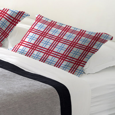 Polyester Plaid Sham Set