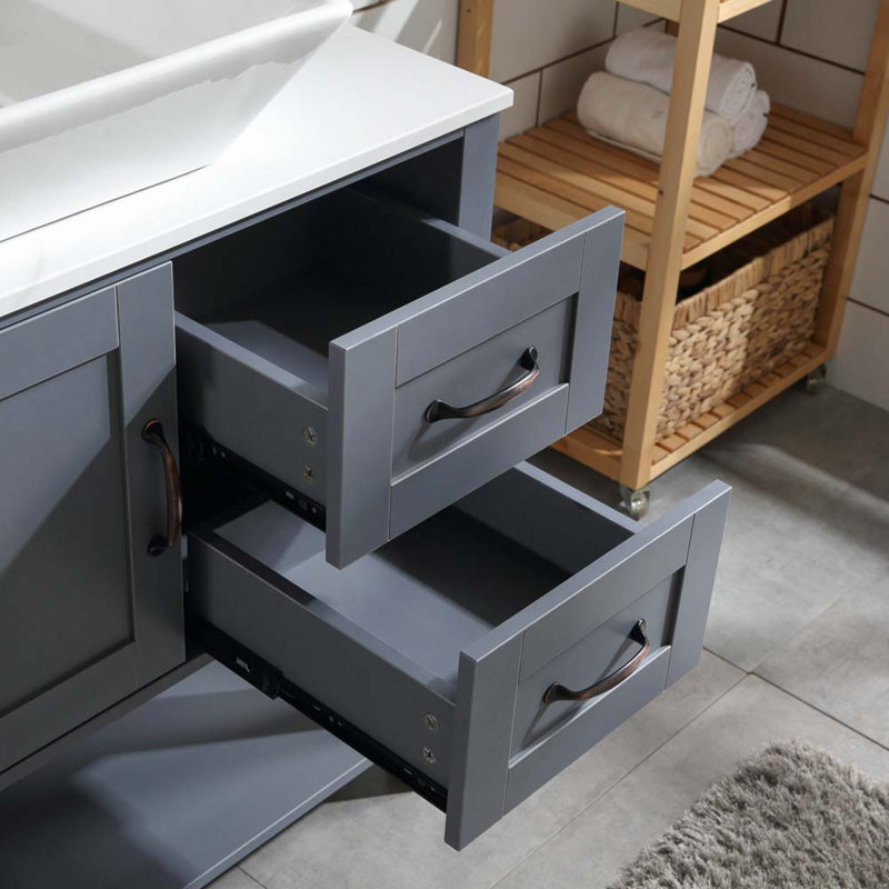 18.5 Single Bathroom Vanity with Sink in Gray