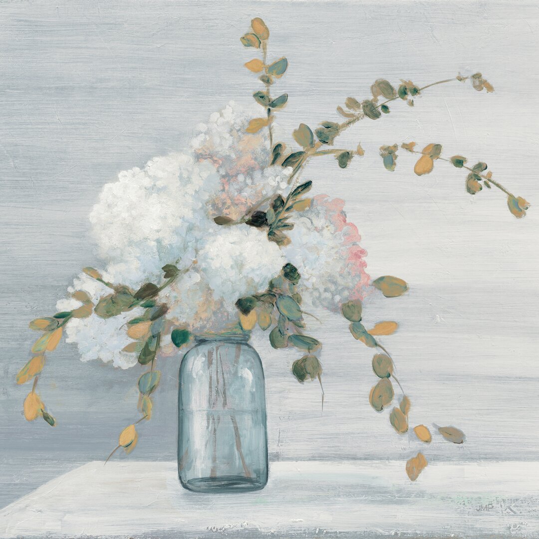 Leinwandbild Morning Bouquet Blue Grey Crop von Julia Purinton