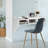 Yves Modern Wall Mounted Floating Computer Table Desk with Storage Shelves-72519144