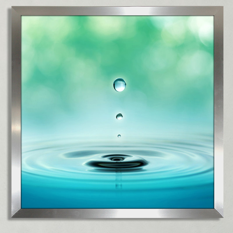 « water droplet », impression encadrée, H 27,5 po x l 27,5 po x P 0,75 po