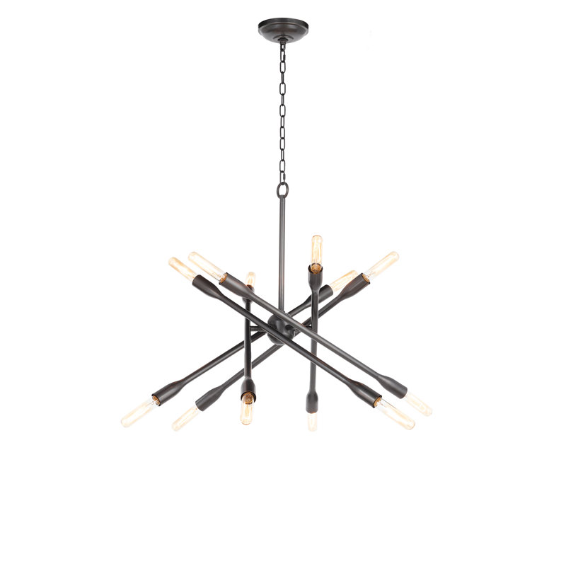 Cobra 12 - Light Chandelier, 24.75" H x 30.5" W x 30.5" D, Oil Rubbed Bronze