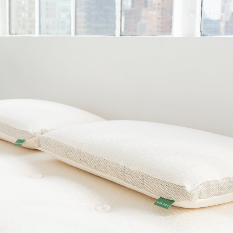 Avocado Molded Latex Pillow, 6", Standard
