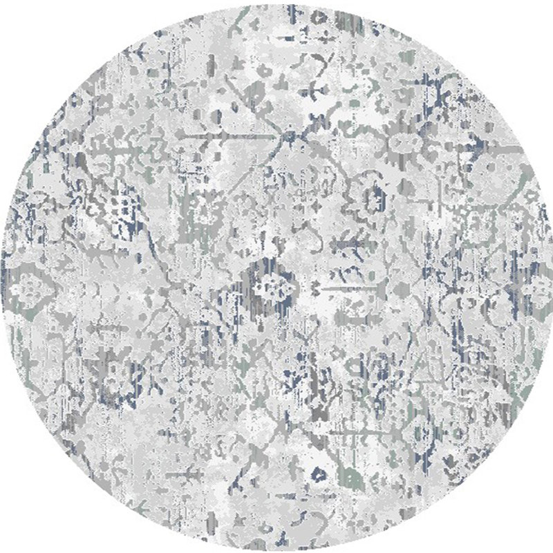 Performance Abstract Indoor Rug, Round 5'3"