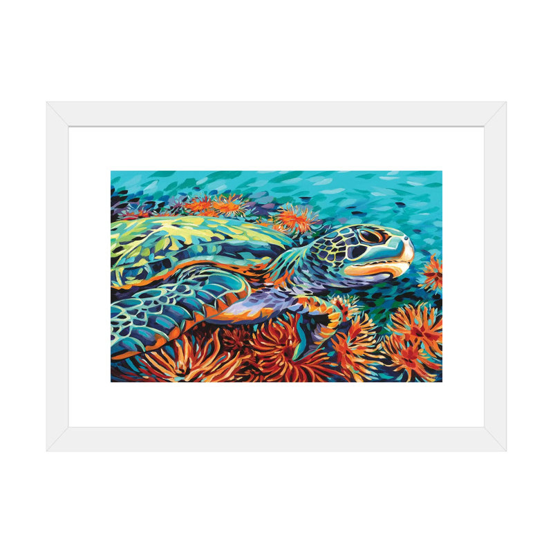Mer chérie I de Carolee Vitaletti - reproduction d'art, H 16 po x l 24 po x P 1 po, Papier encadré blanc, Blanc
