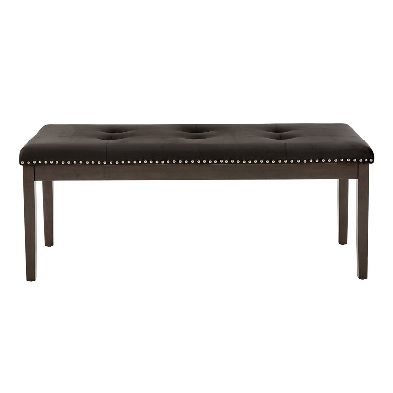 Banford Polyester Blend Upholstered Bench, Black