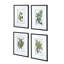 Ensemble de 4 fleurs murales botaniques, décoration pour le salon, la salle à manger, la chambre à coucher, le couloir, 20 po x 28 po