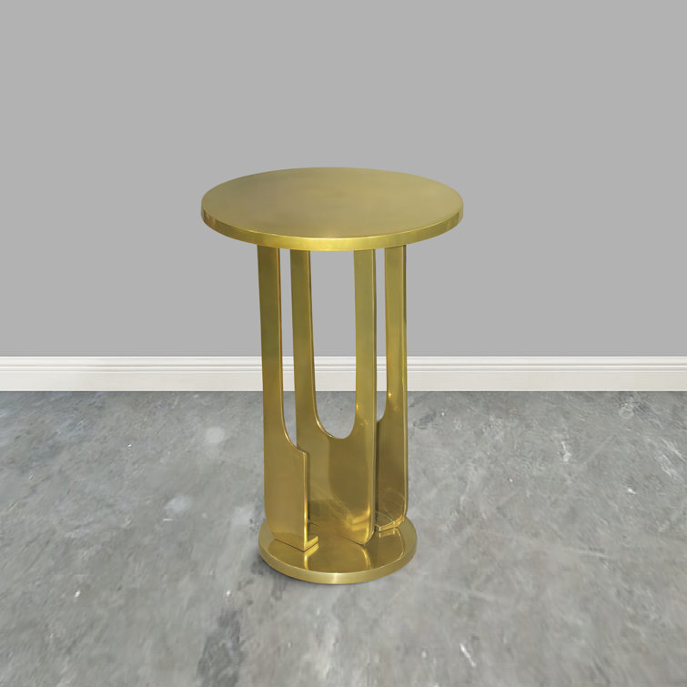 (( color silver )) Pedestal End Table