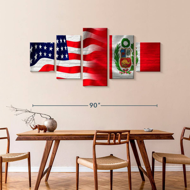 Peru And USA Abra, 42" H x 92" W