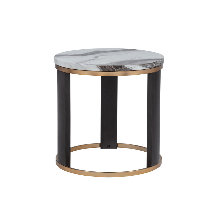 Icelandic Ivory 24" Round End Table