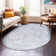 Griffey Oriental Machine Washable Blue/Ivory Non-Slip Backing Area Rug