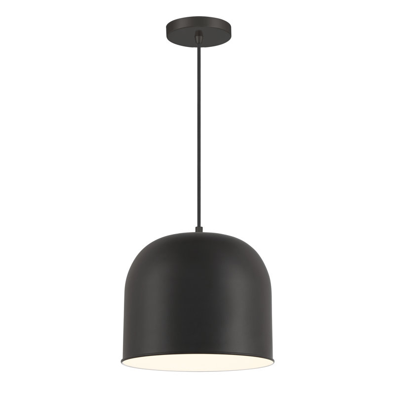 1 - Light Single Pendant, Black, Coal