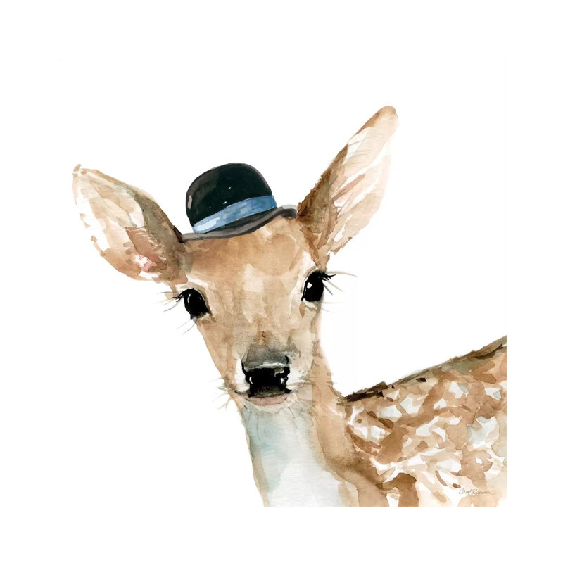 Deer 1 Piece Painting on Canvas, 45.72 cm H x 45.72 cm W x 1.91 cm D, Wrapped Canvas