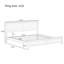 Très grand lit plateforme moderne en bois blanc