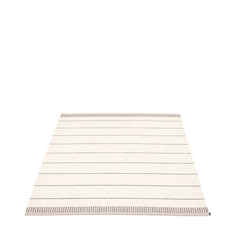 Tapis noir / blanc cassé Belle, Rectangle 4 pi 6 po x 6 pi 6 po, Noir / Blanc cassé