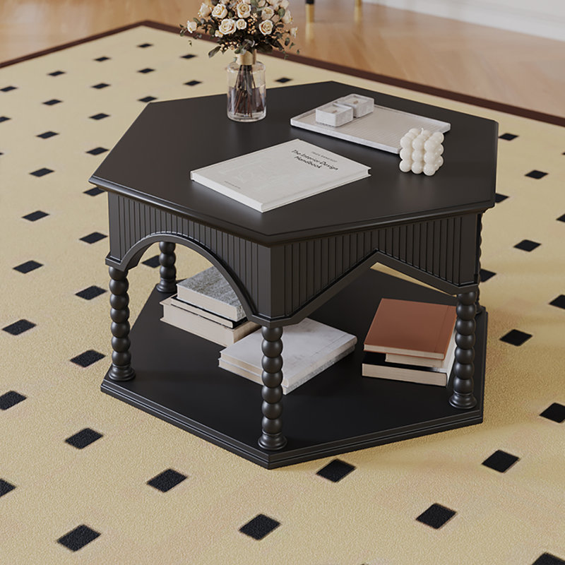 Table de bout hexagonale rétro