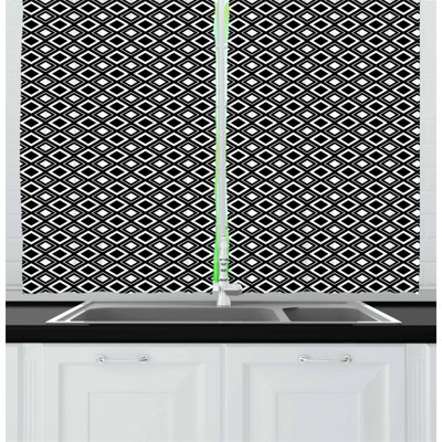 Geometric Tailored Kitchen Curtain