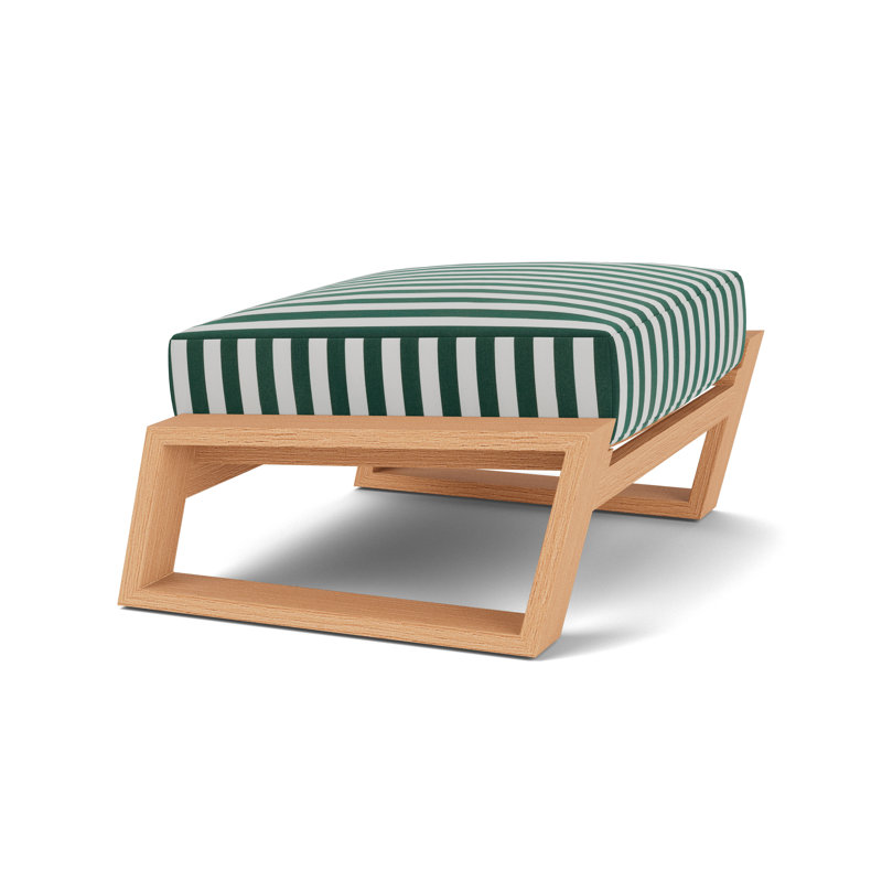 Pursuit Outdoor Ottoman, Safari/White Stripe