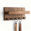Porte-clés mural avec tablette et organisateur de courrier, décor de ferme rustique avec 5 crochets pour l'entrée, le salon et le couloir, fabrication en bois massif pour l'organisation à la maison