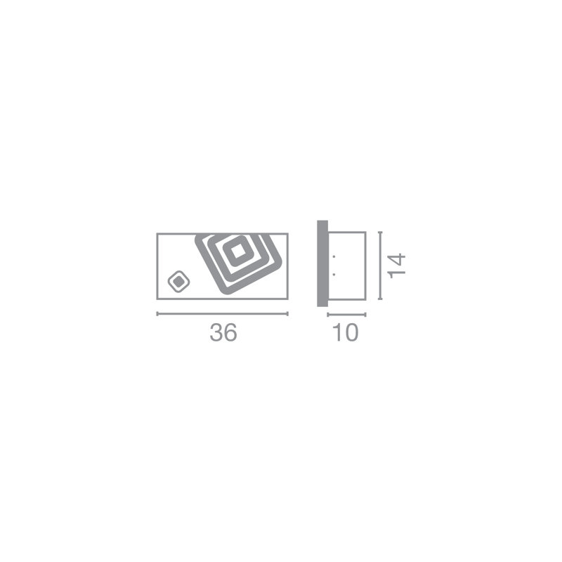 Ola Flush Mounted Sconce, Amber, 1 x G24q 26 W