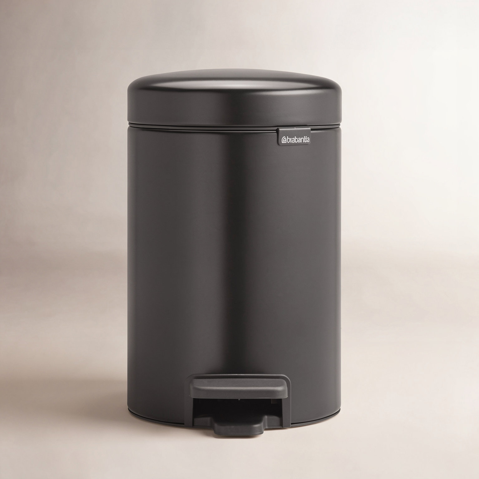 Brabantia Newicon 0.8gal Step-On Can, Matte Black