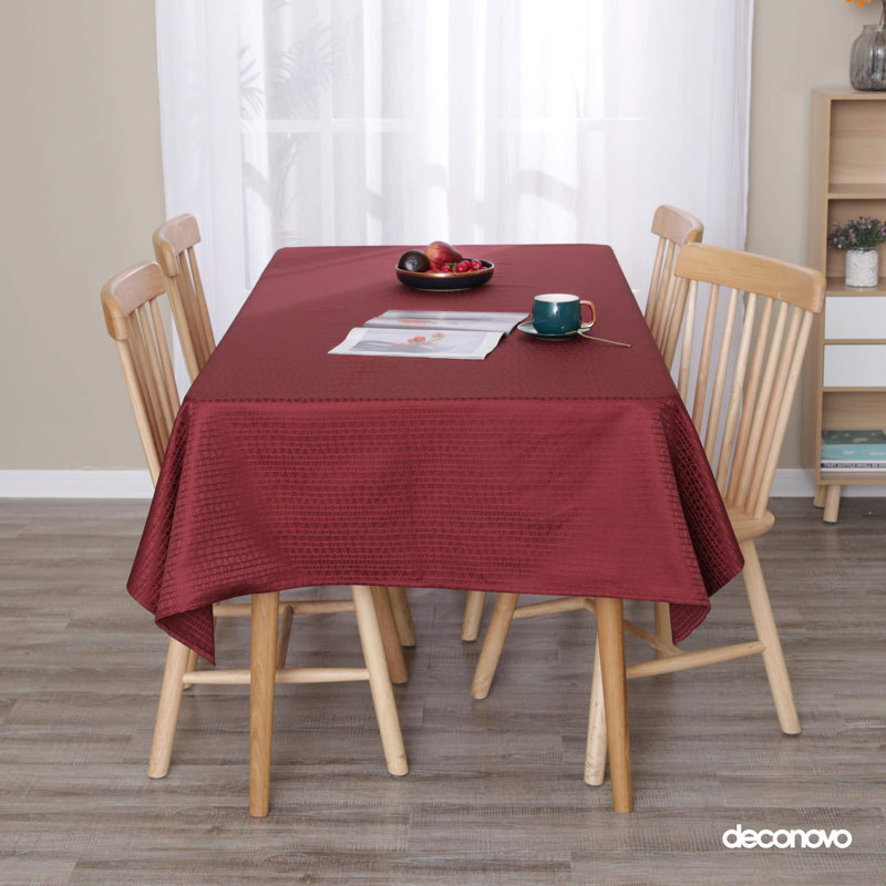 Decorations Table Cloths Jacquard Design Pattern Water Resistant Wrinkle Free Rectangle Decorative Tablecloths, Slate Green