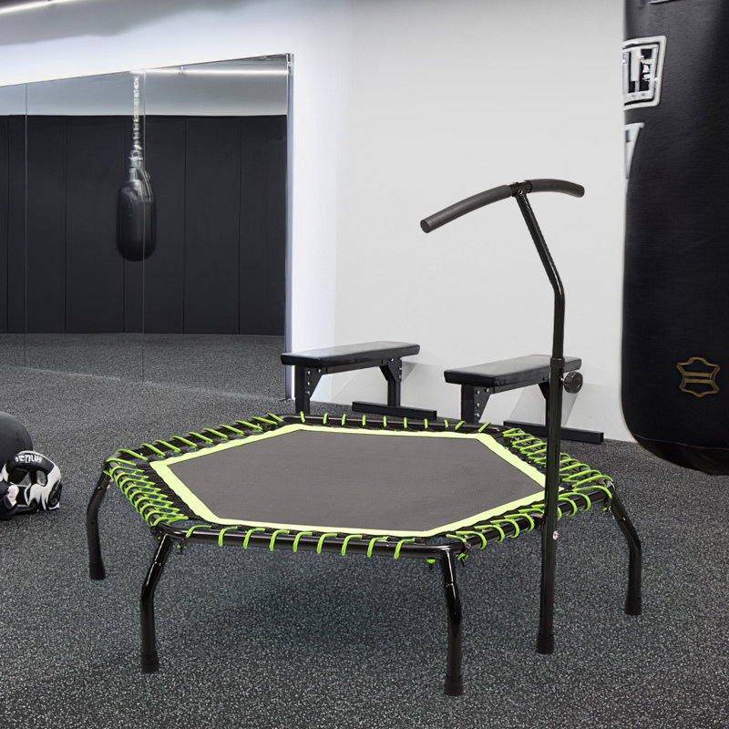 Freeport Park ft Hexagon Backyard Trampoline, Black/Green