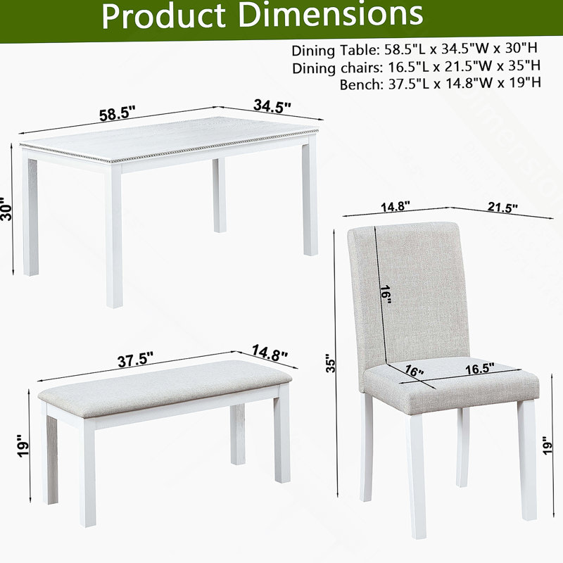 6 Pieces Dining Table Sets