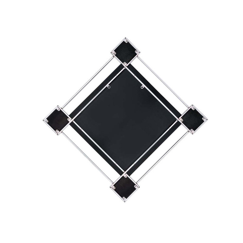 Asbury Accent 45"x45" Mirror, Mirrored & Chrome Finish
