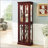 Curio Cabinet Lighted Curio Diapaly Cabinet with Adjustable Shelves and Mirrored Back Panel-2120974832