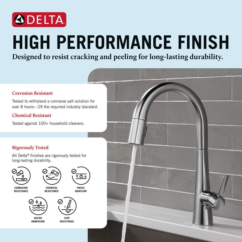 Monrovia Pull Down Single Handle Kitchen Faucet, Arctic Stainless