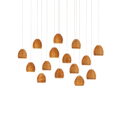 Luminaire suspendu rectangulaire à 15 lumières Beehive