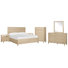 Wentworth King Panel Storage Bed 2 Nightstands Drawer Dresser With Portrait Mirror And Drawer Chest